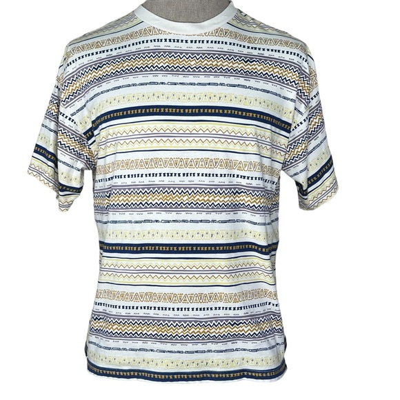 Billabong Men’s Crew Neck Short Sleeve Shirt With Abstract Stripes Small VGC - Picture 9 of 9